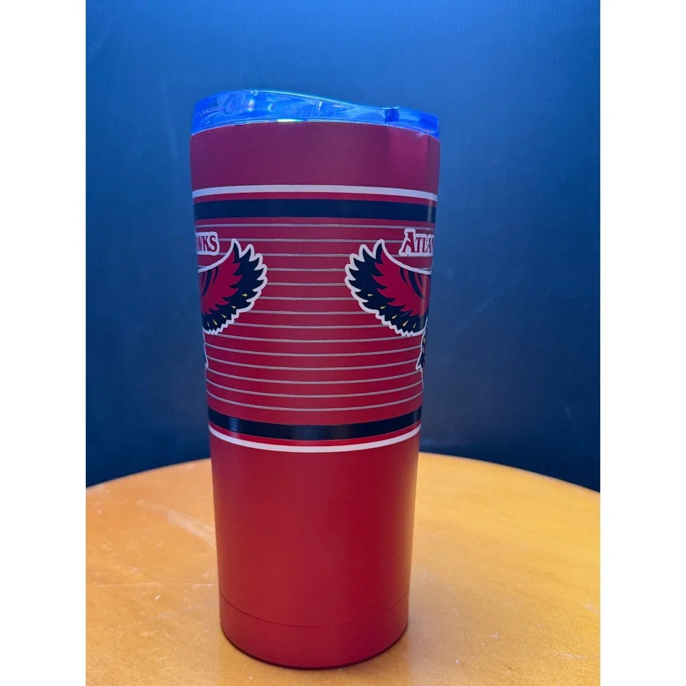 Atlanta Hawks Logo Brands 20oz Red Powder Coat Insulated Stainless Steel Tumbler